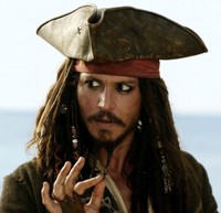ジャック・スパロウ船長を演じたジョニー・デップ