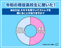 令和の現役高校生に聞いた！あなたは、SNSを見ていてストレスを感じることがありますか？（提供画像）