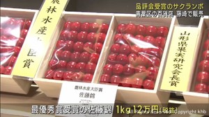 山形県の品評会で受賞した佐藤錦を販売　仙台・青葉区の百貨店