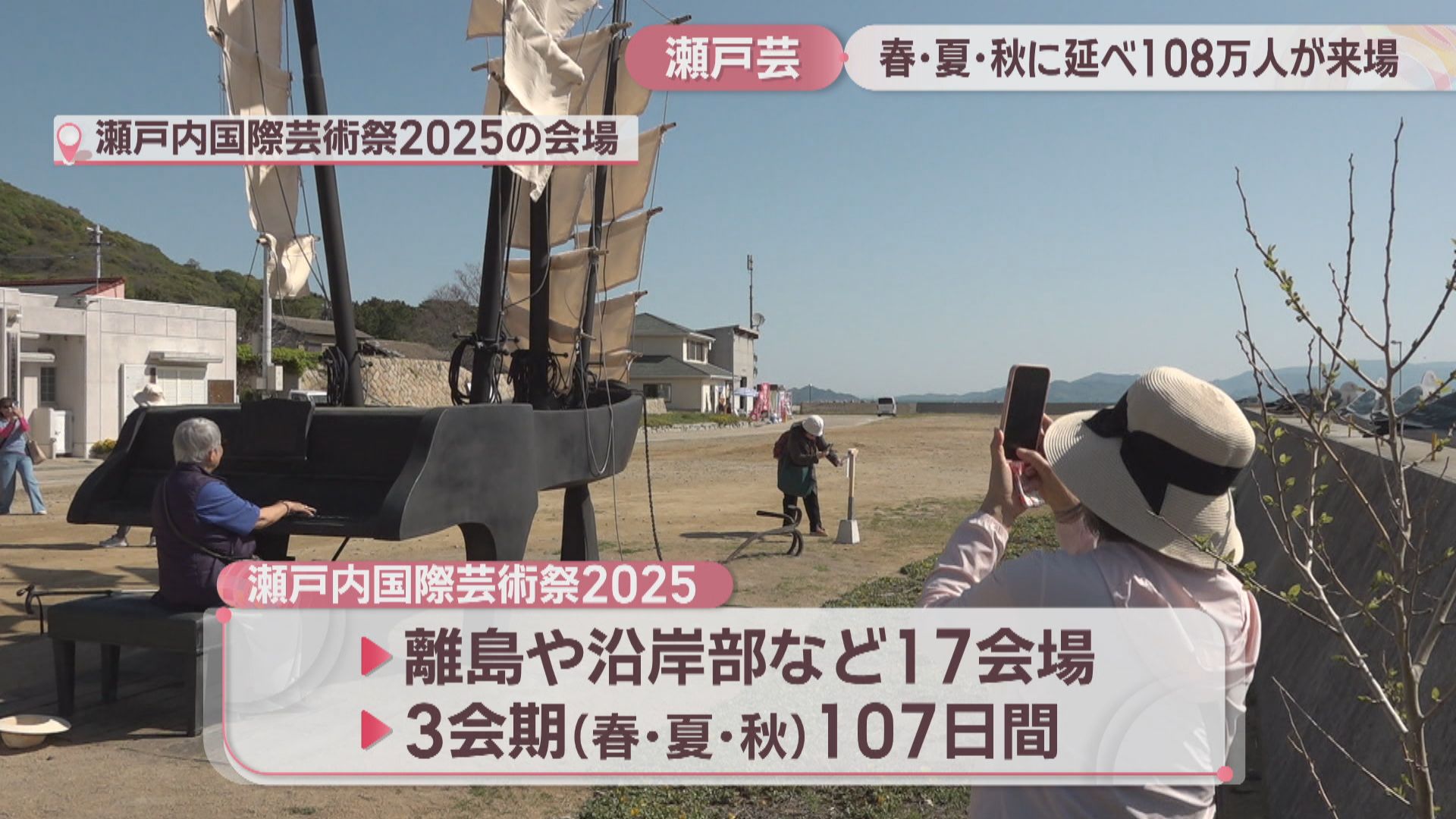 瀬戸内国際芸術祭2025 延べ108万人が来場 前回の1.5倍 最多は直島の33