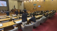 条例案の採決　臨時岡山市議会