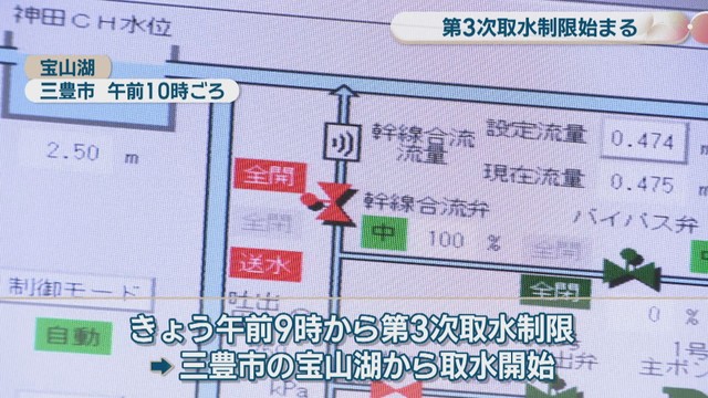 宝山湖　三豊市　午前10時ごろ