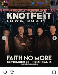 マイク・パットンのインスタグラム＠officialmikepattonより