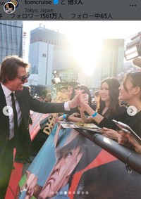 トム・クルーズのインスタグラム＠tomcruiseより