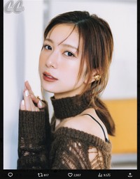 CanCamに登場した井上玲音＝CanCamのX(旧ツイッター)＠cancamtvより