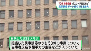仙台地方裁判所　民事調停情報のＵＳＢメモリを紛失　個人情報流出は確認されず