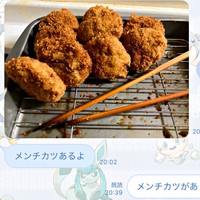 「メンチカツあるよ」すべてはここから始まった！ 予想外の展開に爆笑（画像提供：たーにゃさん）