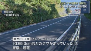 市街地でクマの目撃が１０件以上相次ぐ　警察などが警戒を強める　宮城・気仙沼市