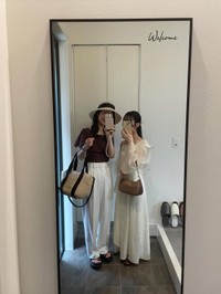 21歳の娘さんとのリンクコーデ／アンさん(@an_stagram2023)提供