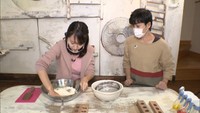和菓子作り体験の様子