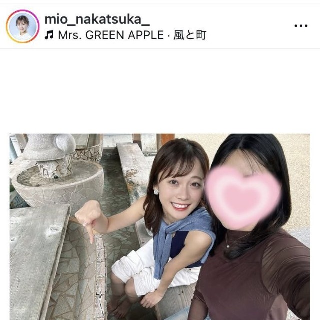 中塚美緒アナウンサーのインスタグラム＠mio_nakatsuka_より