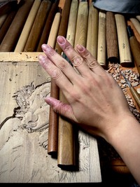 多くの人に感動を与えた濱里さんの手（濱里さん提供）