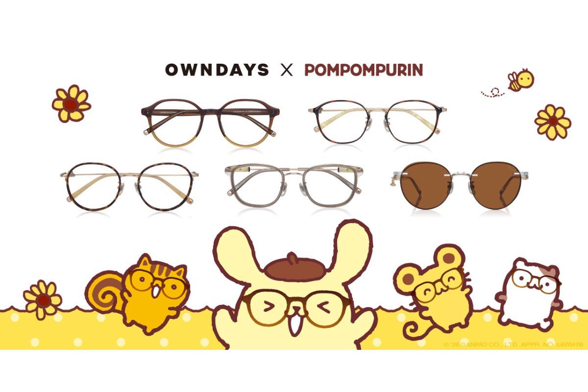 プリンみがすごい」【OWNDAYS×ポムポムプリン】コラボメガネ第2弾が7/2