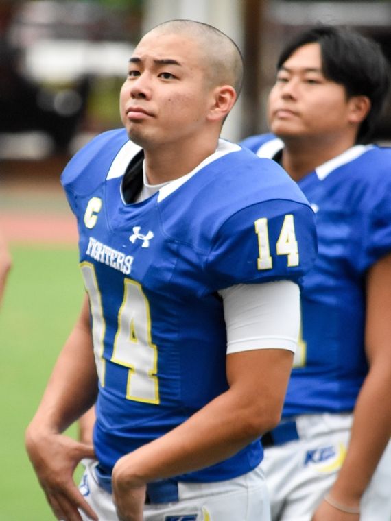 アメフト - 関西学院大DB礒田啓太郎 「ここから」のところで大けが