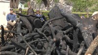 火事があった工務店の資材置き場　香川県東かがわ市水主　2026年5月
