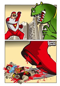 捨文金五郎 作品6 / 「巨大ヒーローあるある」