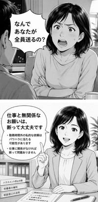 休日に上司からお願いってパワハラじゃないの？2　※この画像はAIで作成した、イメージ画像です