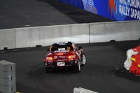 WRCラリージャパン2024、豊田スタジアムのSSSを走っていた時のGRコペン（筆者撮影）