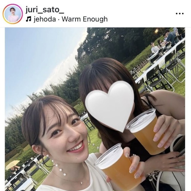 佐藤樹理アナウンサーのインスタグラム＠juri_sato_より