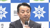 中原健一さん(53)  岡山市副市長の退任会見 岡山市役所 7月
