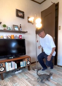 ライトにチーン！（三吉さん提供、動画よりキャプチャ撮影）