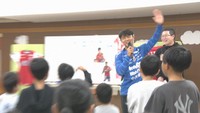 児童養護施設を訪問したファジアーノ岡山の木村太哉選手　8日