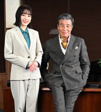 　サプライズゲストで登場する舘ひろし（右）と竹内夢