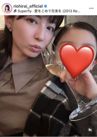 平井理央アナウンサーのインスタグラム＠riohirai_officialより