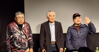 トークイベントで「Ｇメン’７５」などのエピソードを語った（左から）佐藤武光氏、岡本富士太、山本俊輔氏＝都内
