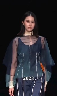 〈2023年〉モデルになる夢を叶え、ランウェイを堂々と歩く姿／投稿主さん提供