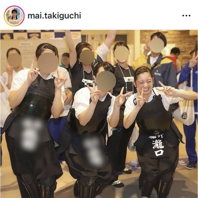 瀧口麻衣アナウンサーのインスタグラム＠mai.takiguchiより