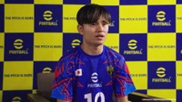 サッカーゲーム「eFootball」の新CMに登場した日本代表・久保建英©Konami Digital Entertainment
