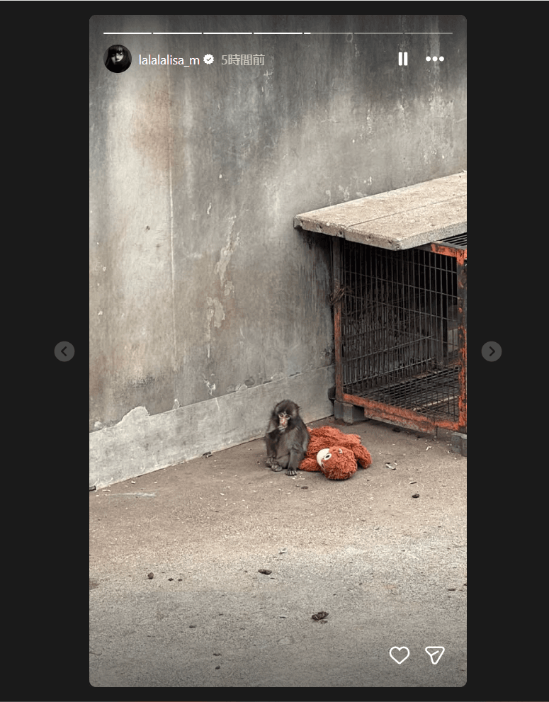 BLACKPINKリサのインスタグラム（＠lalalalisa_m）より