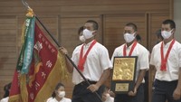 高松商業高校で行われた壮行会