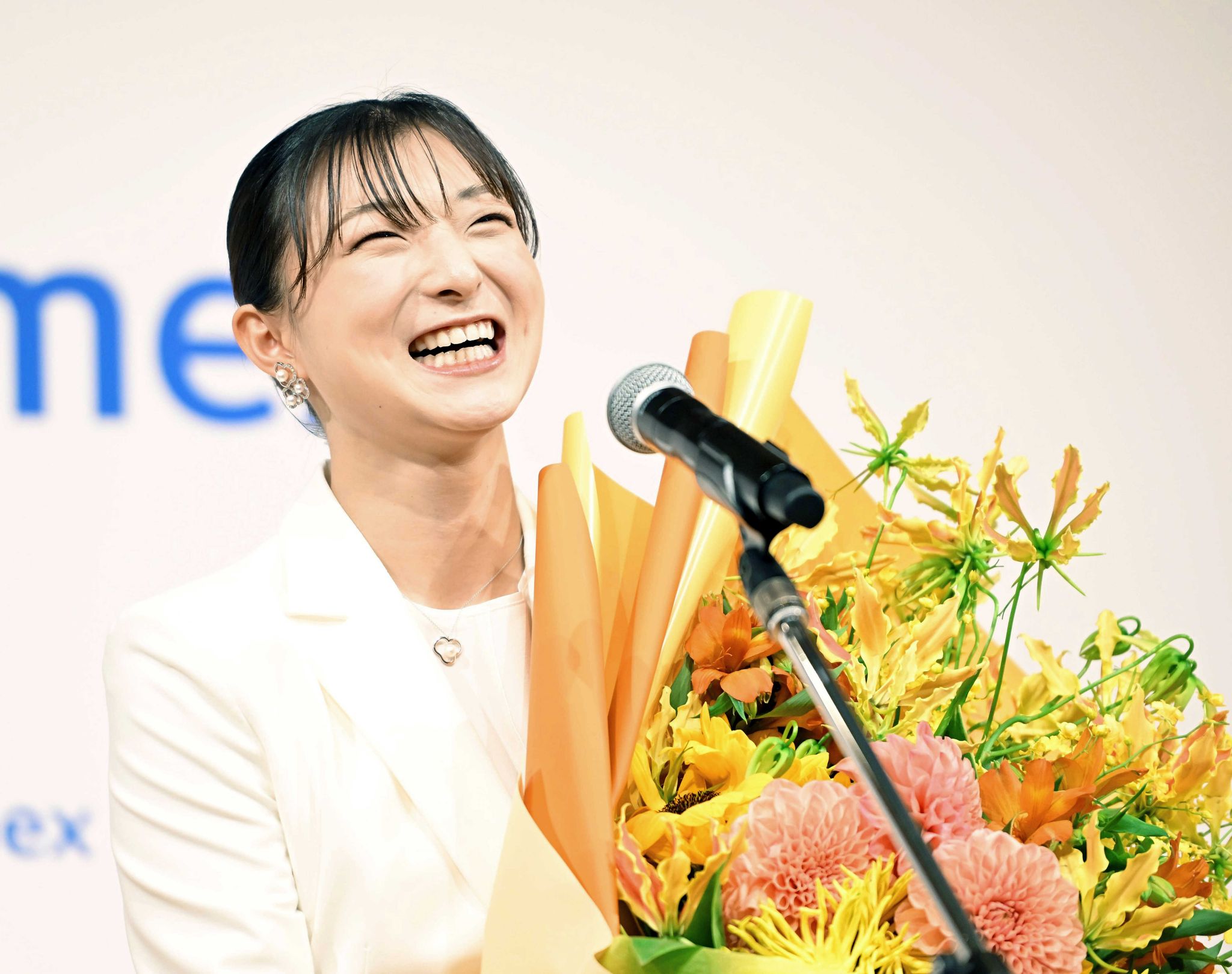 結婚していたことを発表する坂本花織＝2026年5月13日、神戸市内のホテル（撮影・高部洋祐）