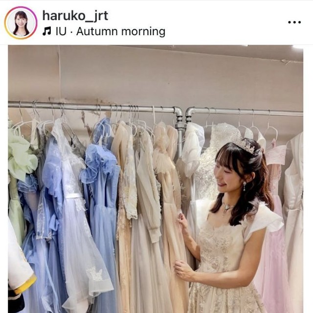 豊成春子アナウンサーのインスタグラム＠haruko_jrtより