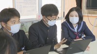 荘内中学校の生徒会執行部のメンバー