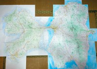 10年がかりの大作！架空の国「旭国」の空想地図（しまがわさん提供）