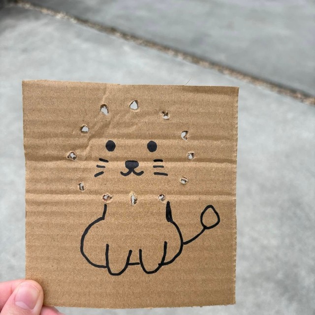 たんぽぽを刺す前（いおさん提供） 