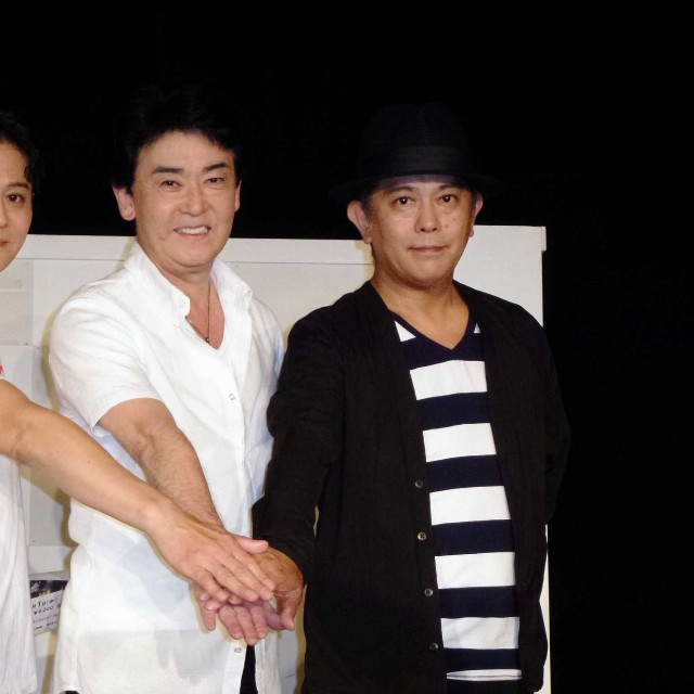 （左から）中村繁之、おりも政夫、前田耕陽＝2018年