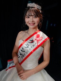 ミスキャンパス関大2020でグランプリに選ばれた岸本沙季さん