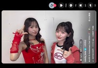 コラボした立花琴未（右）と石山咲良＝CANDY TUNEのTikTok＝Candy_tune