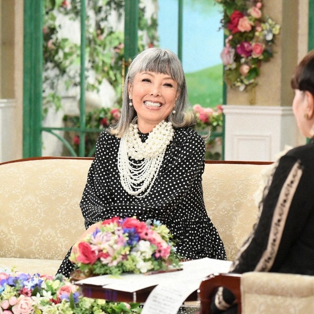 「徹子の部屋」　（右から） 黒柳徹子、池畑慎之介＝テレビ朝日提供