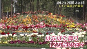 全国都市緑化仙台フェア開幕を前にメイン会場を住民らに公開