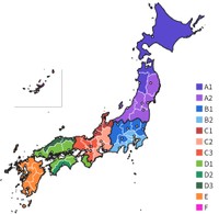 みなさんお住まいの地域はどのグループ？（重永瞬さん提供）
