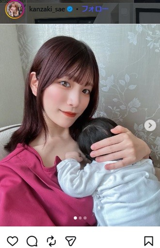 神崎紗衣のインスタグラム＠kanzaki_saeより