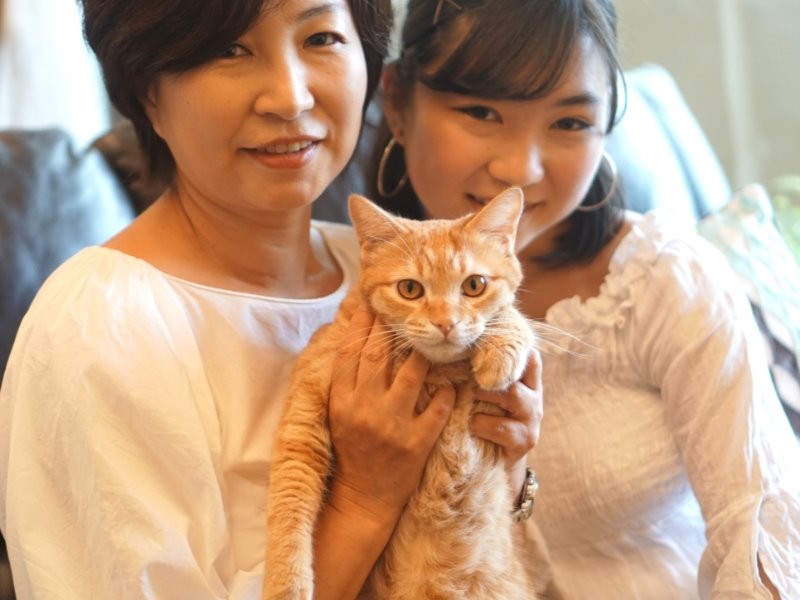 まりさん、かれんさんと小夏ちゃん（今年の８月上旬）