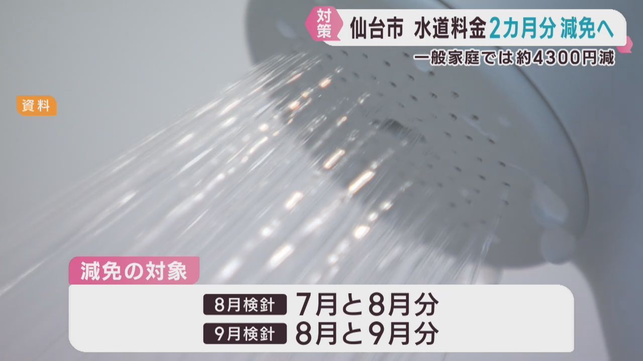物価高対策　仙台市が２カ月分の水道料金を減免へ