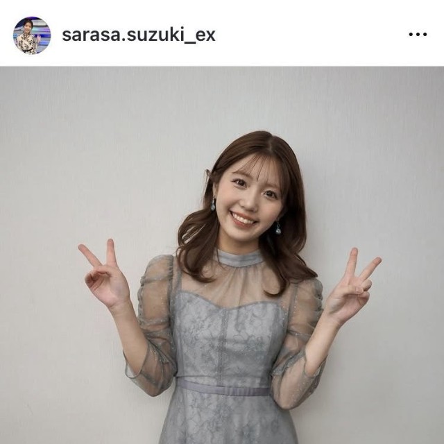 鈴木新彩アナウンサーのインスタグラム＠sarasa.suzuki_exより