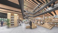 拠点施設の図書館　完成イメージ（坂出市提供）